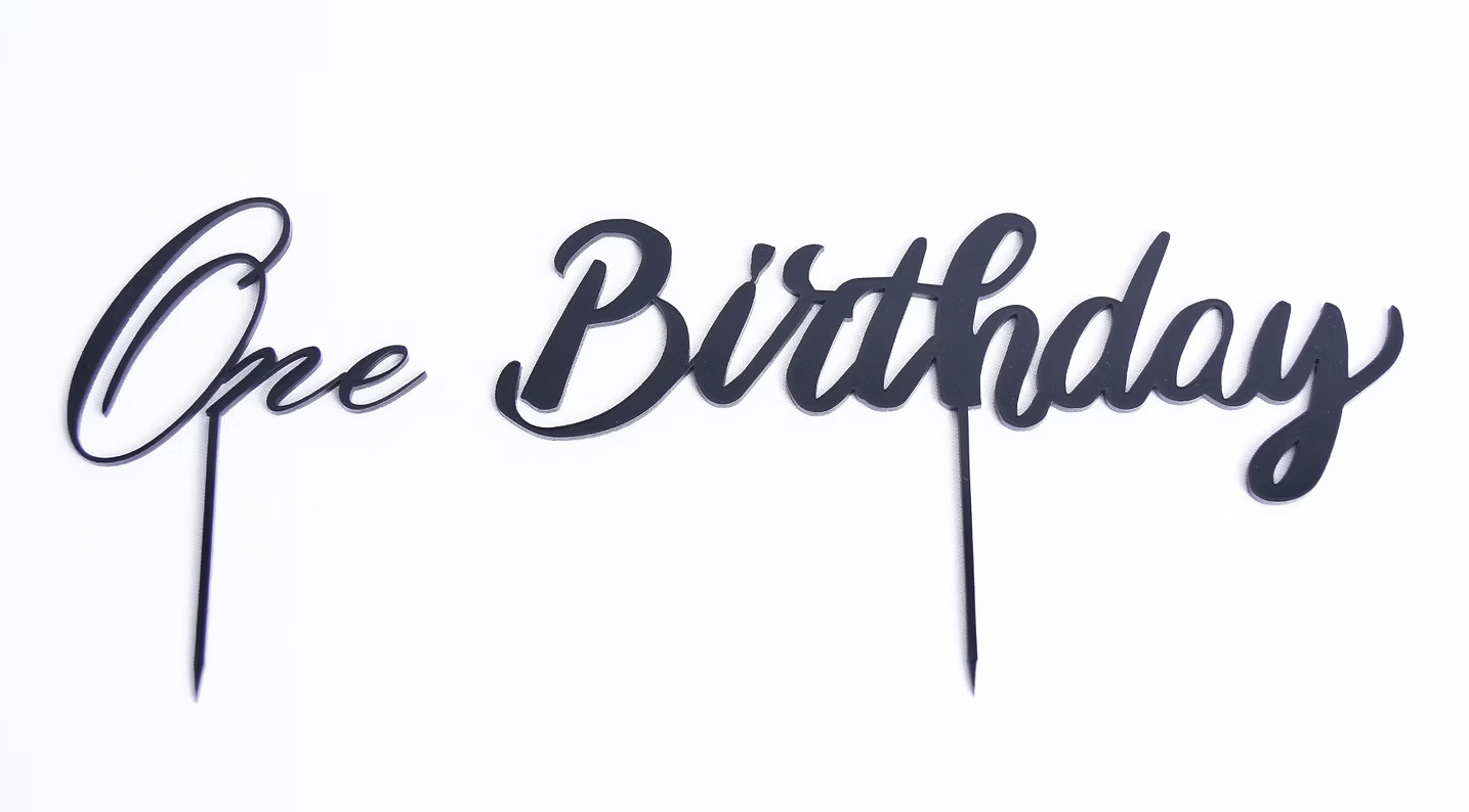 完成したケーキトッパー