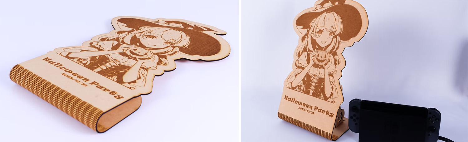 完成したウェルカムボードとサイズの比較