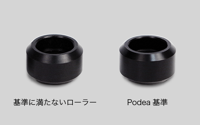 彫刻結果を左右するローラー部品