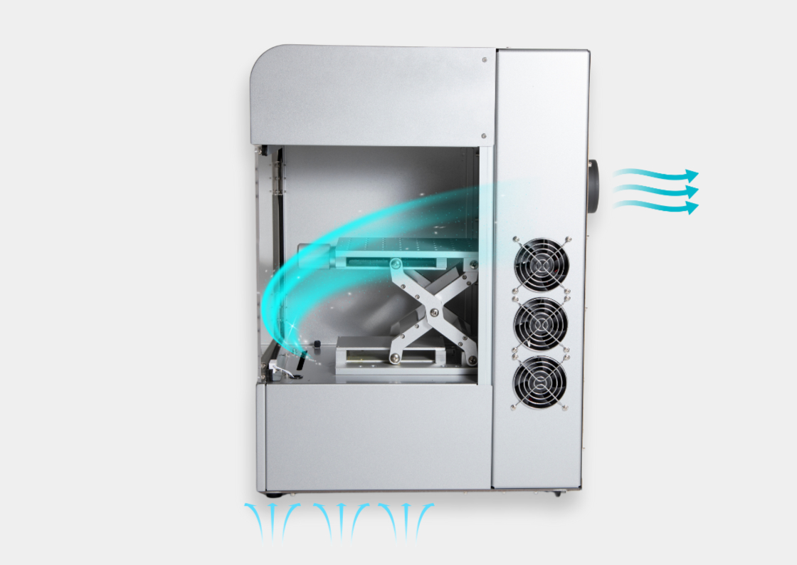 防護筐体・排煙エアフロー